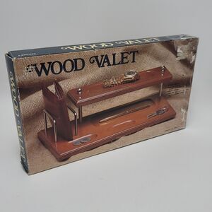 Solid Wood Valet Tray Wooden Dresser Organizer Holder For Wallet Watch Key Coins